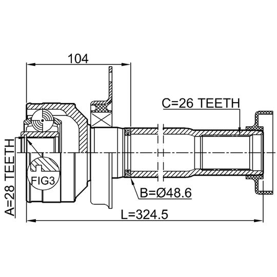 2311-T5DRH - Joint Kit, drive shaft 