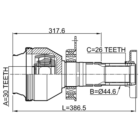 2311-T5MT6RH - Joint Kit, drive shaft 