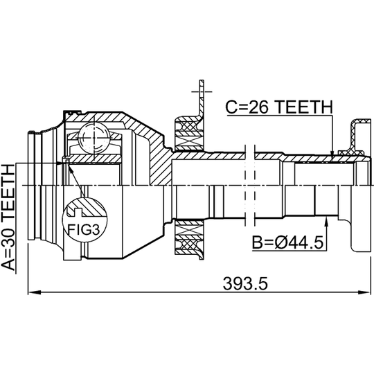 2311-T5MTRH - Joint Kit, drive shaft 