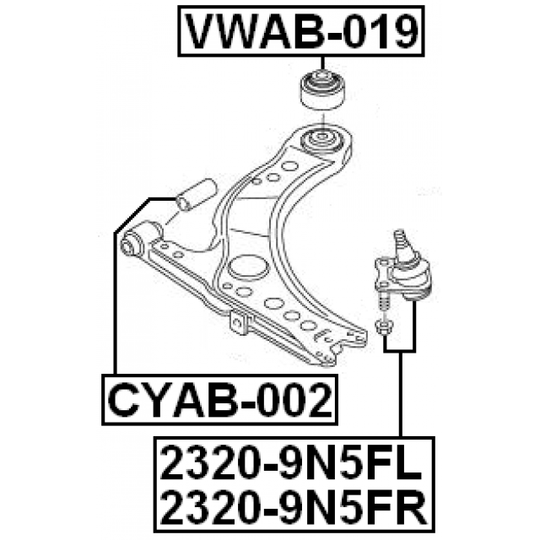 2320-9N5FR - Ball Joint 