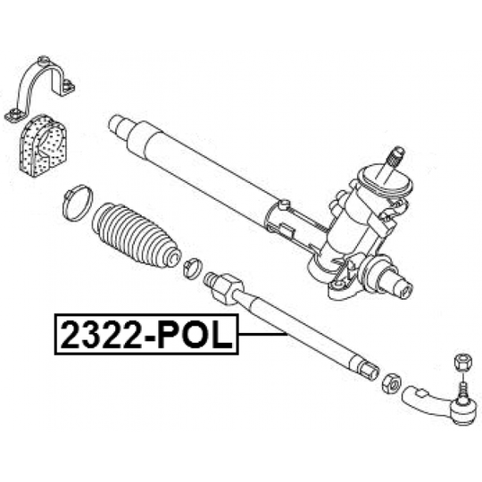 2322-POL - Tie Rod Axle Joint 