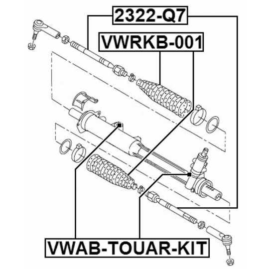 2322-Q7 - Tie Rod Axle Joint 