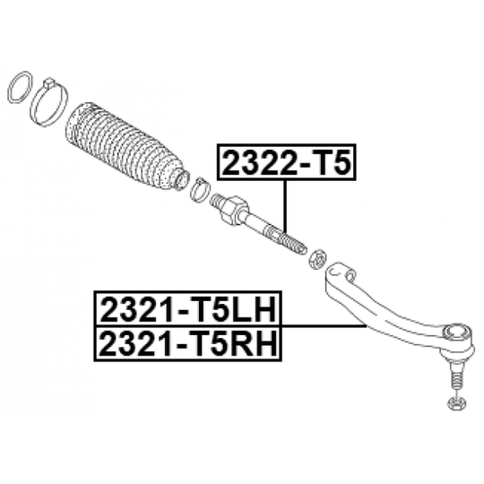 2322-T5 - Tie Rod Axle Joint 