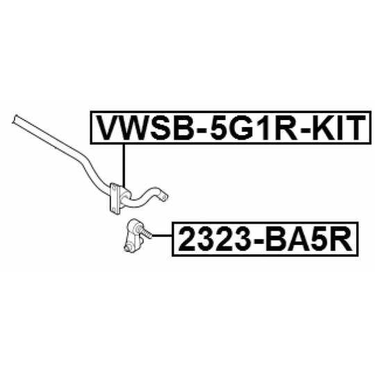 2323-BA5R - Rod/Strut, stabiliser 