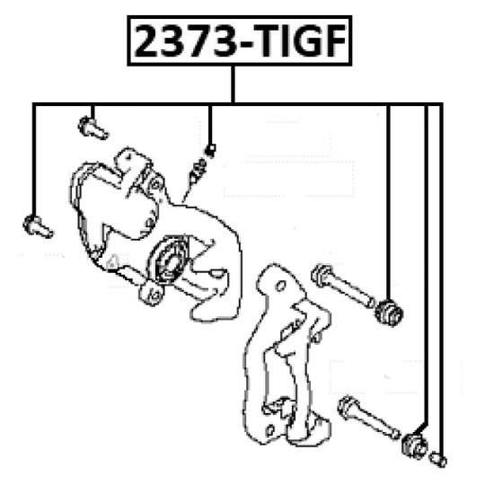 2373-TIGF - Bellow, brake caliper guide 