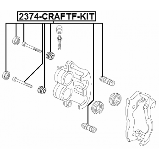 2374-CRAFTF-KIT - Guide Bolt, brake caliper 