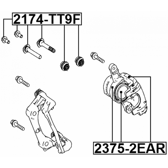 2375-2EAR - Repair Kit, brake caliper 