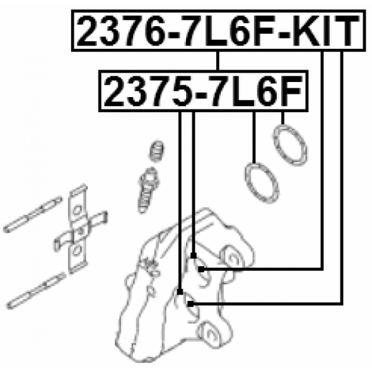 2375-7L6F - Repair Kit, brake caliper 