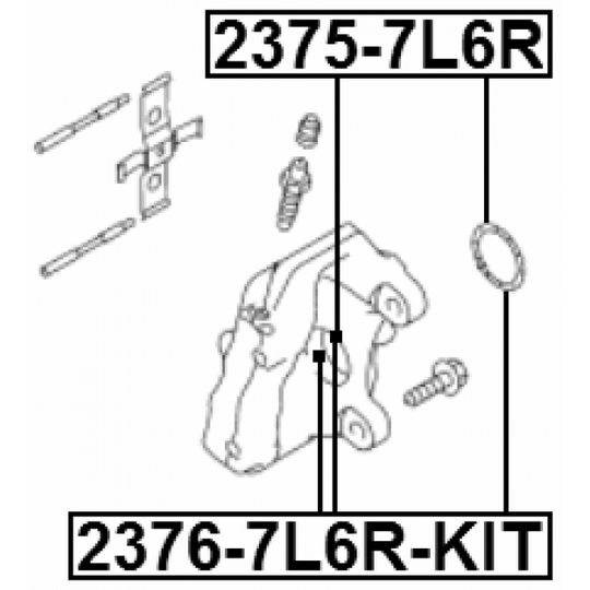 2375-7L6R - Repair Kit, brake caliper 