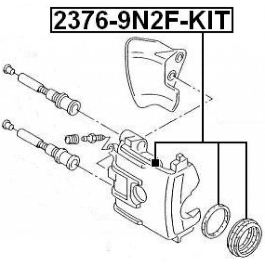 2376-9N2F-KIT - Repair Kit, brake caliper 