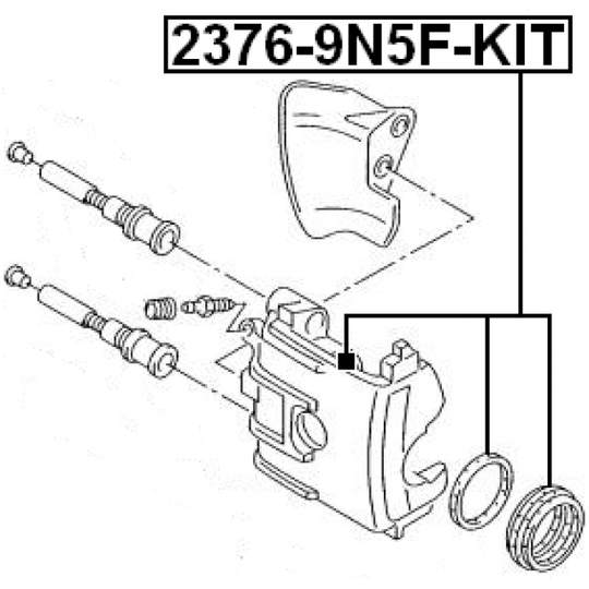 2376-9N5F-KIT - Reparationssats, bromsok 