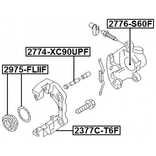 2377C-T6F - Brake Caliper Bracket Set 