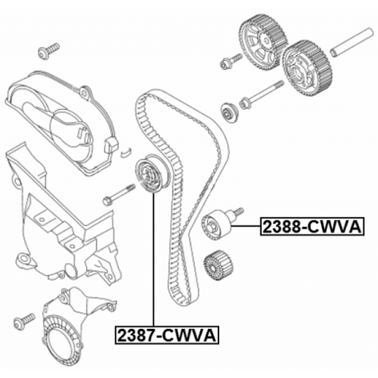 2387-CWVA - Tensioner Pulley, timing belt 
