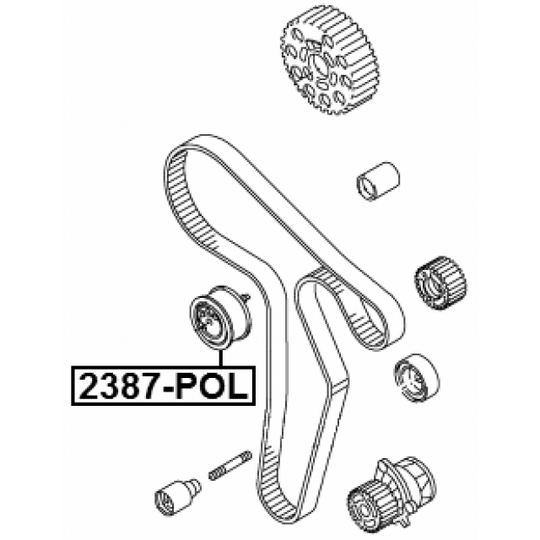 2387-POL - Tensioner Pulley, timing belt 