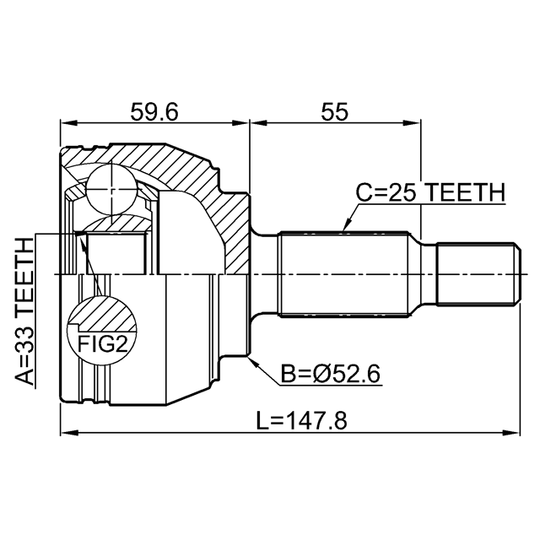 2410-DUST - Joint Kit, drive shaft 