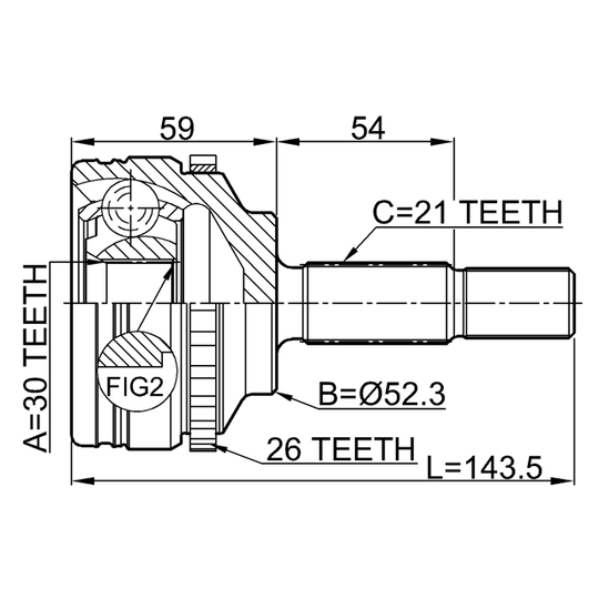 2410-LOGA26 - Joint Kit, drive shaft 