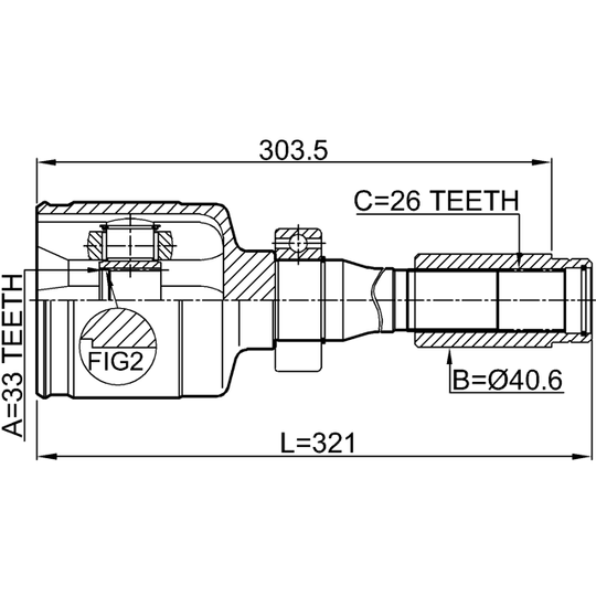 2411-DUSTRH - Joint Kit, drive shaft 