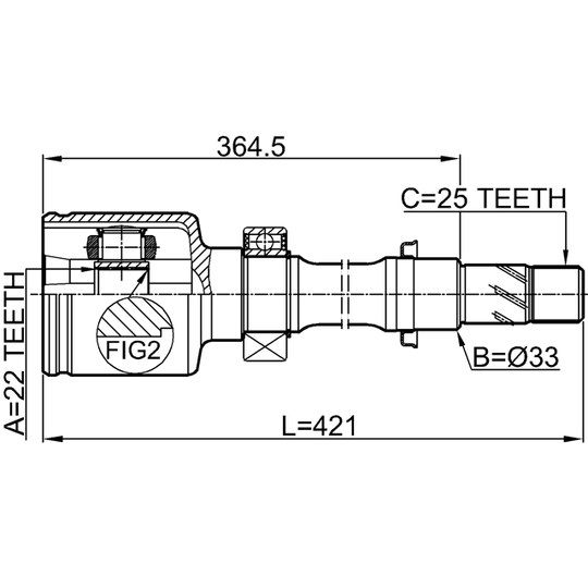 2411-FLUERH - Joint Kit, drive shaft 