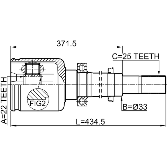 2411-FLURH - Joint Kit, drive shaft 