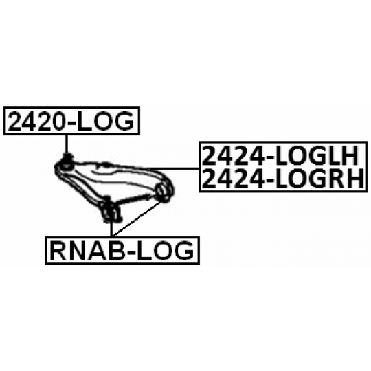 2424-LOGRH - Länkarm, hjulupphängning 