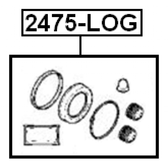 2475-LOG - Reparationssats, bromsok 