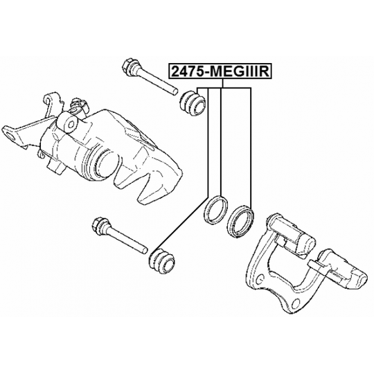 2475-MEGIIIR - Remondikomplekt, Pidurisadul 