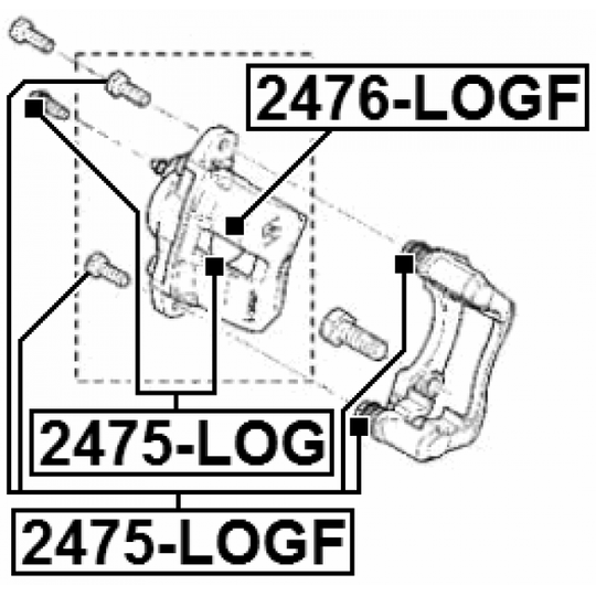 2476-LOGF - Piston, brake caliper 