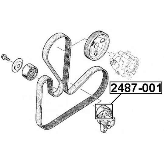 2487-001 - Tensioner Pulley, v-ribbed belt 