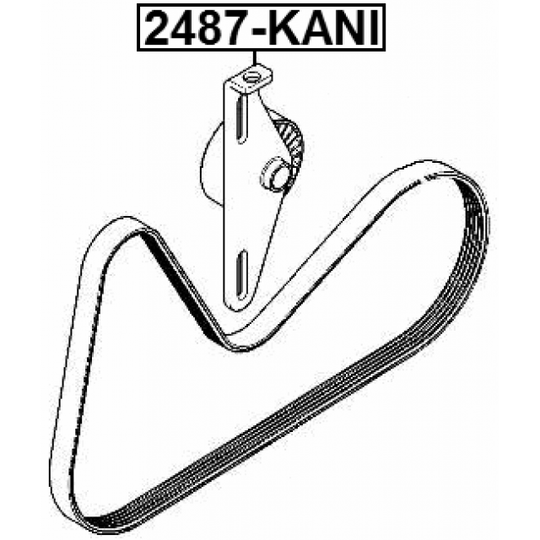 2487-KANI - Tensioner Pulley, v-ribbed belt 