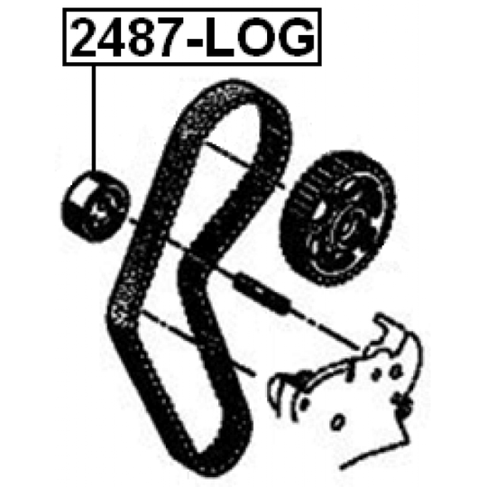 2487-LOG - Tensioner Pulley, timing belt 