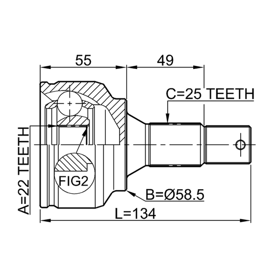2510-30716 - Joint Kit, drive shaft 