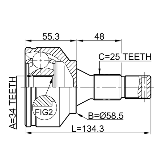 2510-30720 - Joint Kit, drive shaft 