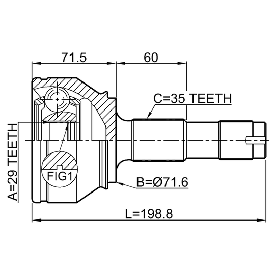 2510-BOX3 - Joint Kit, drive shaft 