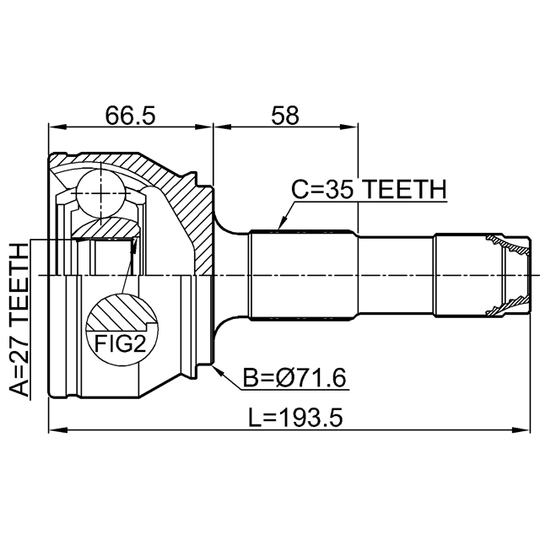 2510-BOX3TD - Joint Kit, drive shaft 