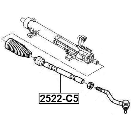 2522-C5 - Tie Rod Axle Joint 