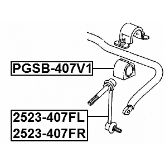 2523-407FR - Rod/Strut, stabiliser 