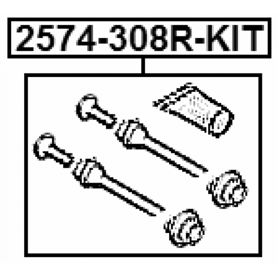 2574-308R-KIT - Styrtapp, bromsok 