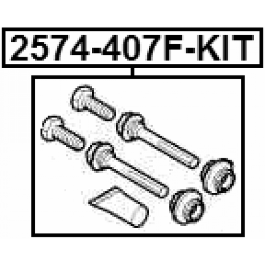 2574-407F-KIT - Guide Bolt, brake caliper 