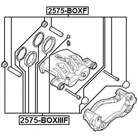 2575-BOXF - Repair Kit, brake caliper 