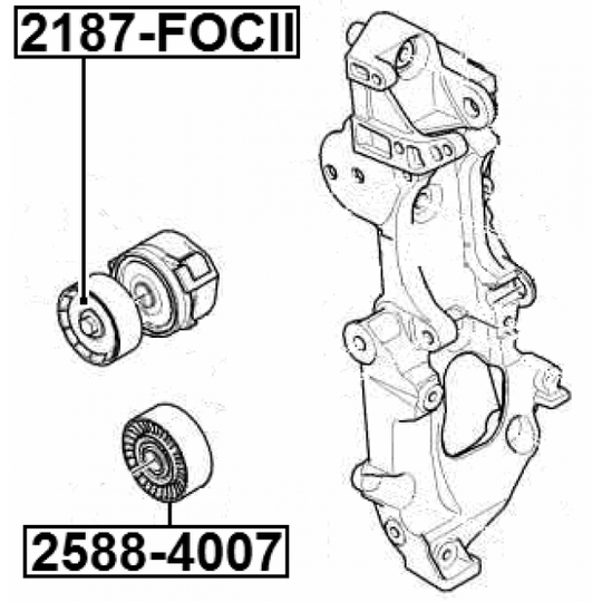 2588-4007 - Deflection/Guide Pulley, v-ribbed belt 