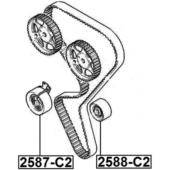 2588-C2 - Deflection/Guide Pulley, timing belt 