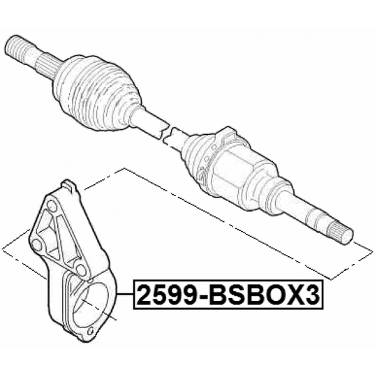 2599-BSBOX3 - Aluslevy, vetoakselilaippa 