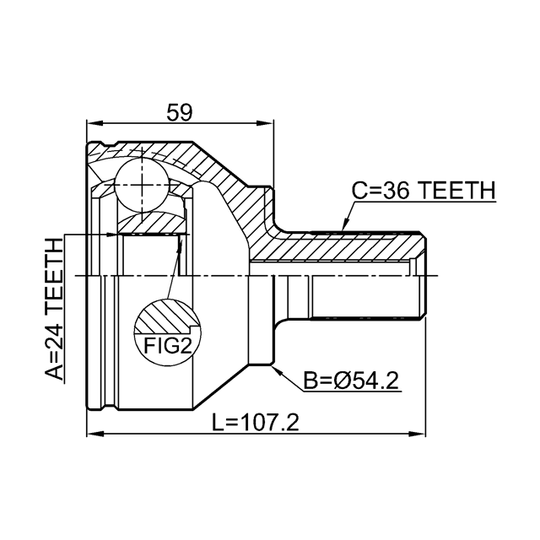 2710-C70 - Joint Kit, drive shaft 