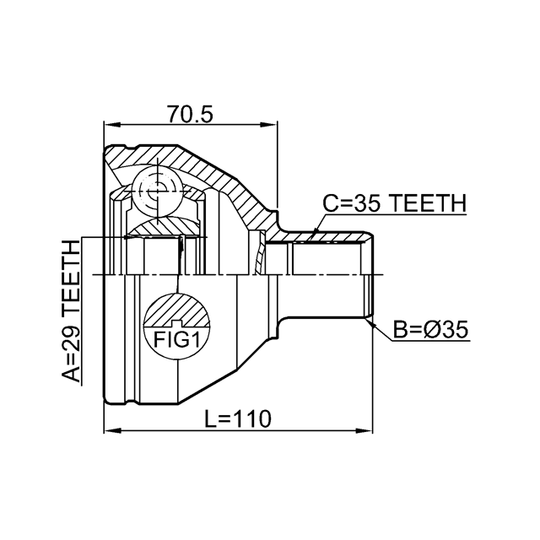 2711-XC90LH - Joint Kit, drive shaft 