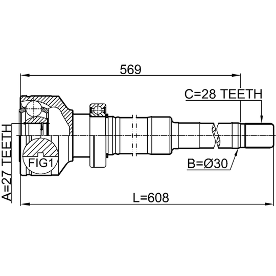 2711-XC90RH - Joint Kit, drive shaft 