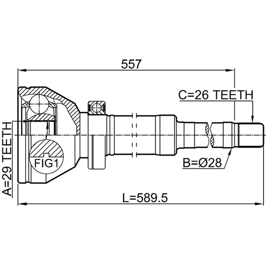 2711-XC90WDRH - Joint Kit, drive shaft 