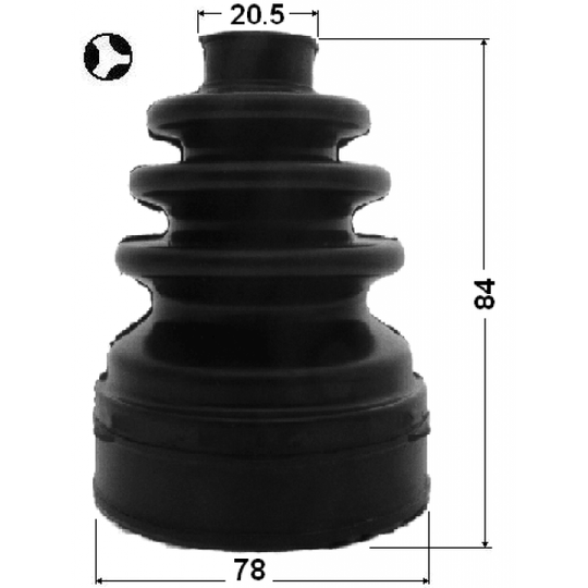 2715-S40T - Bellow Set, drive shaft 