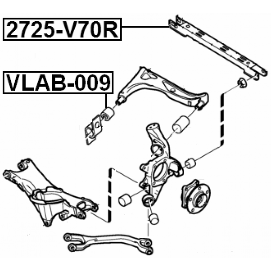 2725-V70R - Track Control Arm 