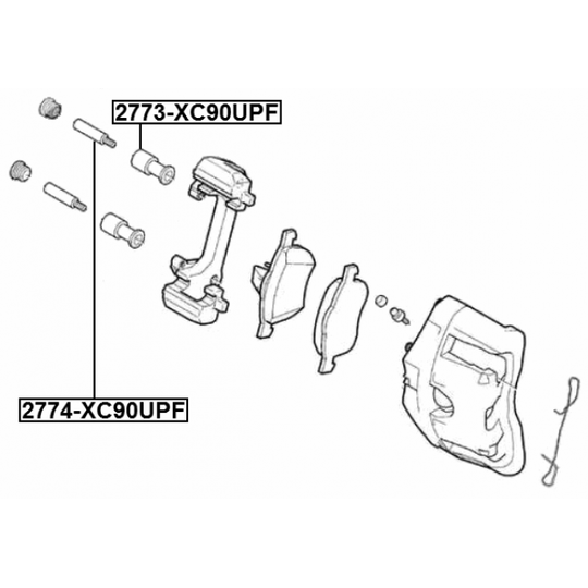 2774-XC90UPF - Styrtapp, bromsok 