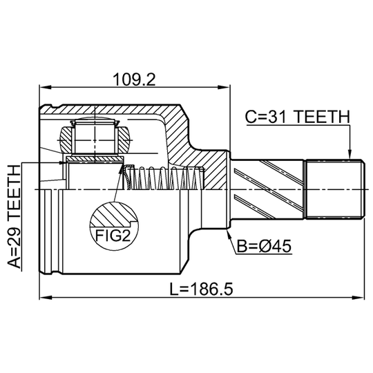 2811-DUCLH - Joint Kit, drive shaft 